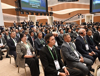 Суханронӣ дар ифтитоҳи Ҳамоиши сатҳи баланд «Осиёи Марказӣ дар баробари мушкилоти глобалии иқлим: муттаҳидшавӣ барои шукуфоии умумӣ»