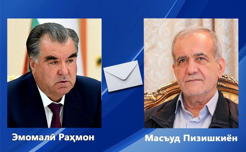 Барқияи изҳори тасаллӣ ба Раиси Ҷумҳурии Исломии Эрон Масъуд Пизишкиён
